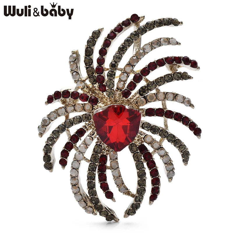 PENDRA Floracrystal Vintage Crystal Flower Brooch