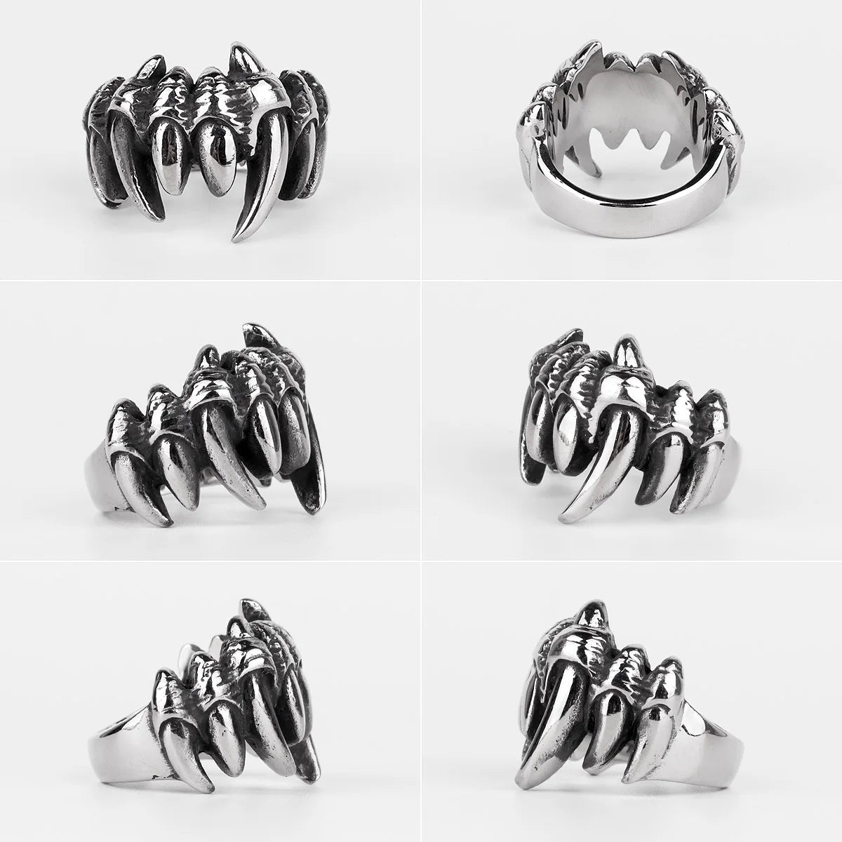 PENDRA Beast Monster Teeth Steel Ring
