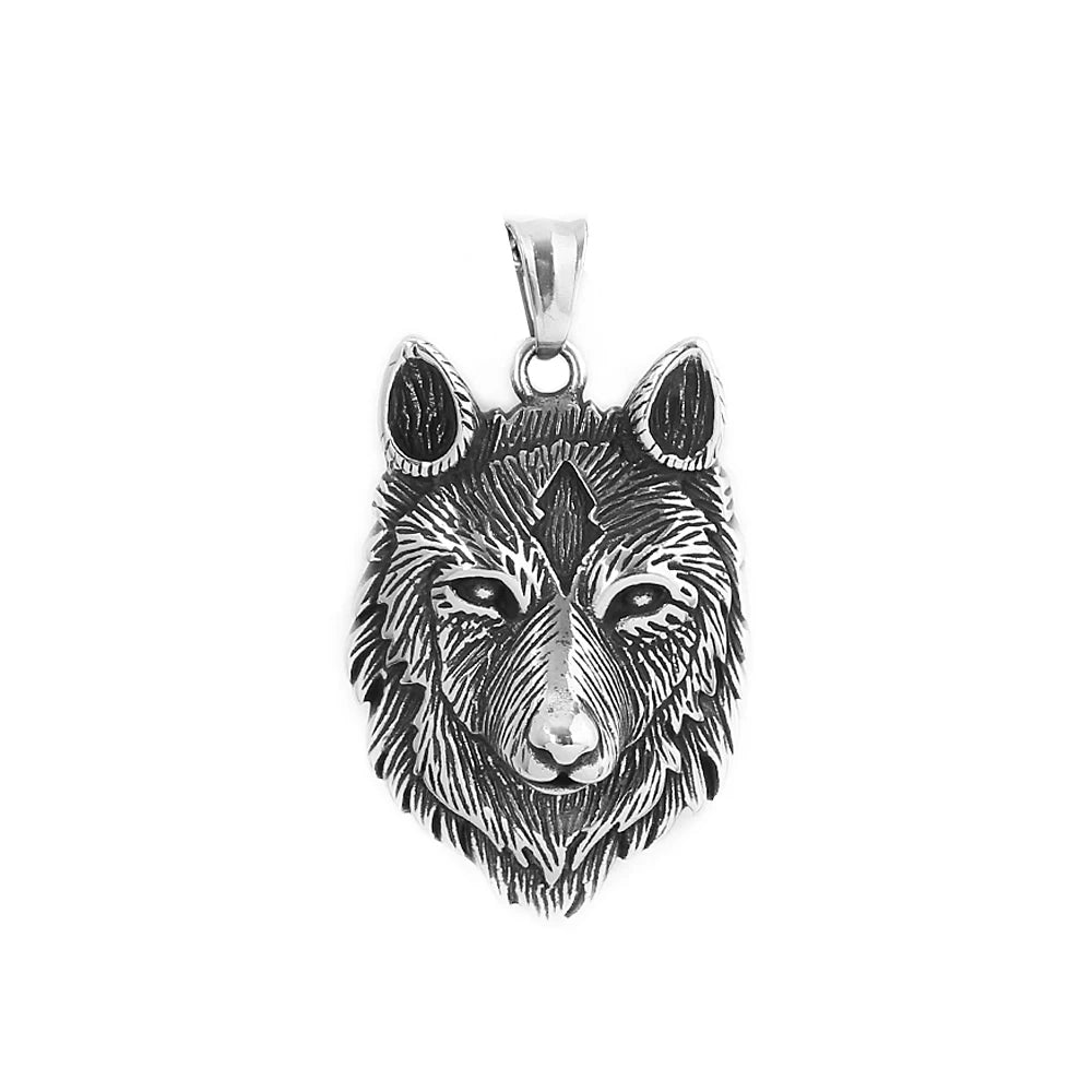 PENDRA Vikingwolf Stainless Steel Wolf Head Pendant