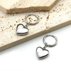 Stainless Steel Y2K Trendy Heart Hoop Earrings For Women Egirl Sweet Cool Circle Earings Punk Jewelry Gift EZZZ796-6SRS06