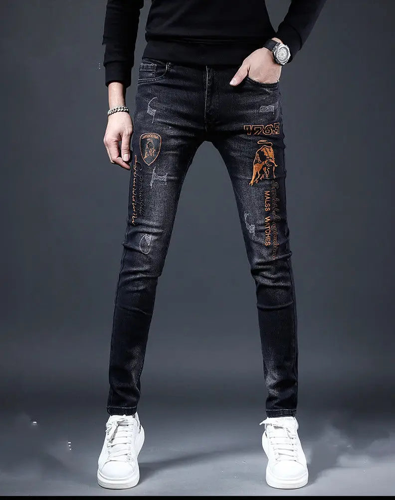 PENDRA Ripped Slim Fitting Jeans
