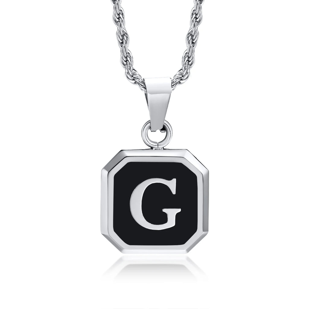 PENDRA Square Twisted Pendant Necklace