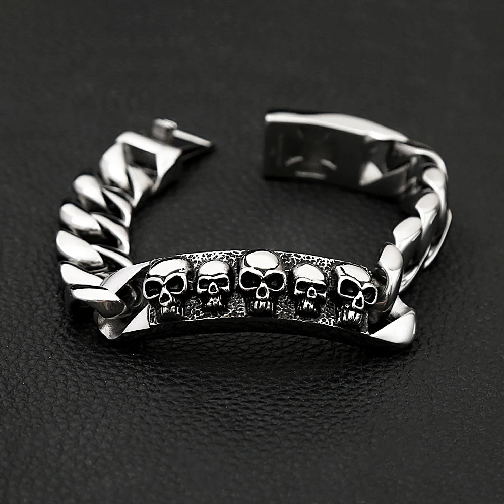 PENDRA Valknut Celtic Stainless Steel Cuff Bracelet