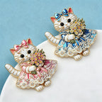 PENDRA Floral Cat Dress Brooch