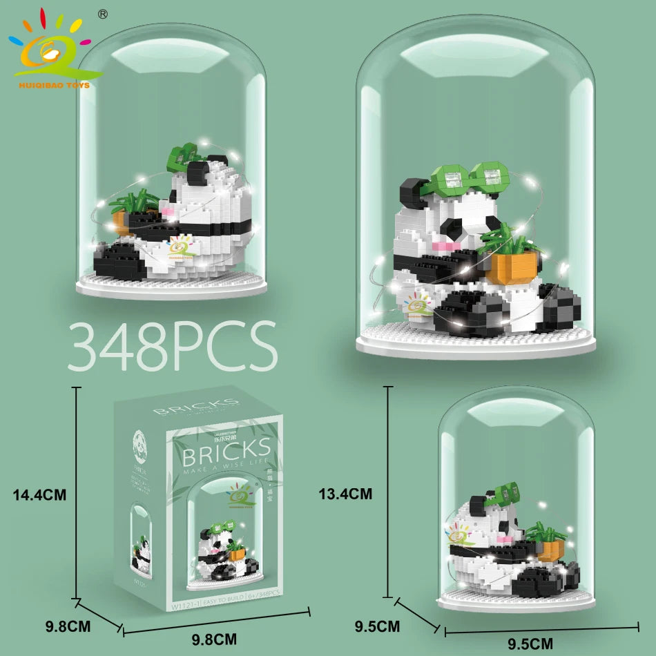 PENDRA Cute Panda Micro Building Set