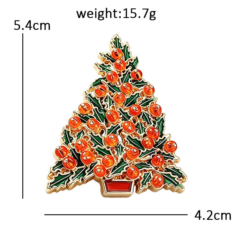 PENDRA Noelina Christmas Tree Brooch