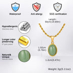 PENDRA Oval Stone Pendant Necklace