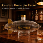 Led Zeppelin Airship Glass Decanter Creative Whiskey Bottle Rock Band Inspired Home Bar Ornament Collector Gift
