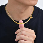 Men's Chain Necklace,Stainless Steel Cuban Chain Figaro Chain Collar,Classic Basic Gold Black Silver Color Chain