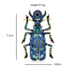 PENDRA Beetle Prism 4-Color Crystal Enamel Beetle Brooch