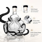 Creative Octopus Shape Glass Decanter 350ml Whiskey Wine Liquor Bottle with Stopper for Bar Home Decor