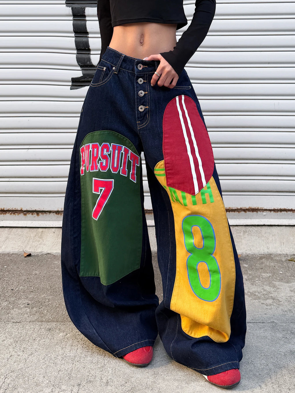 PENDRA American Alphanumeric Cartoon Jeans