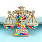 PENDRA Libra Zodiac Sign Brooch