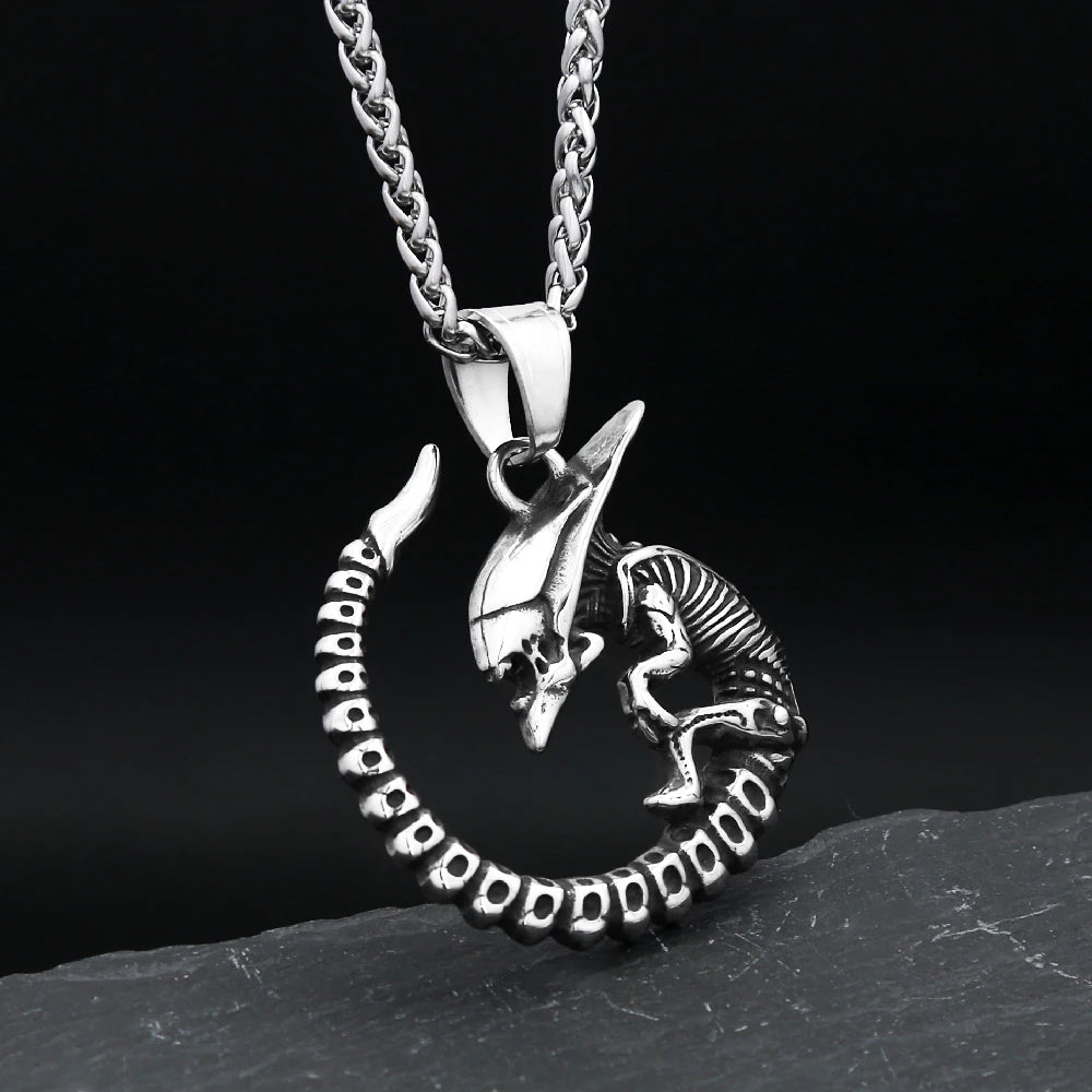PENDRA Alienforge 316L Stainless Steel Alien Necklace