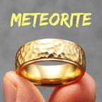 Beat Forging Meteorite Men Rings Stainless Steel Retro Punk Rock Simple Women Jewelry Fashion Accessories Gift Wholesale