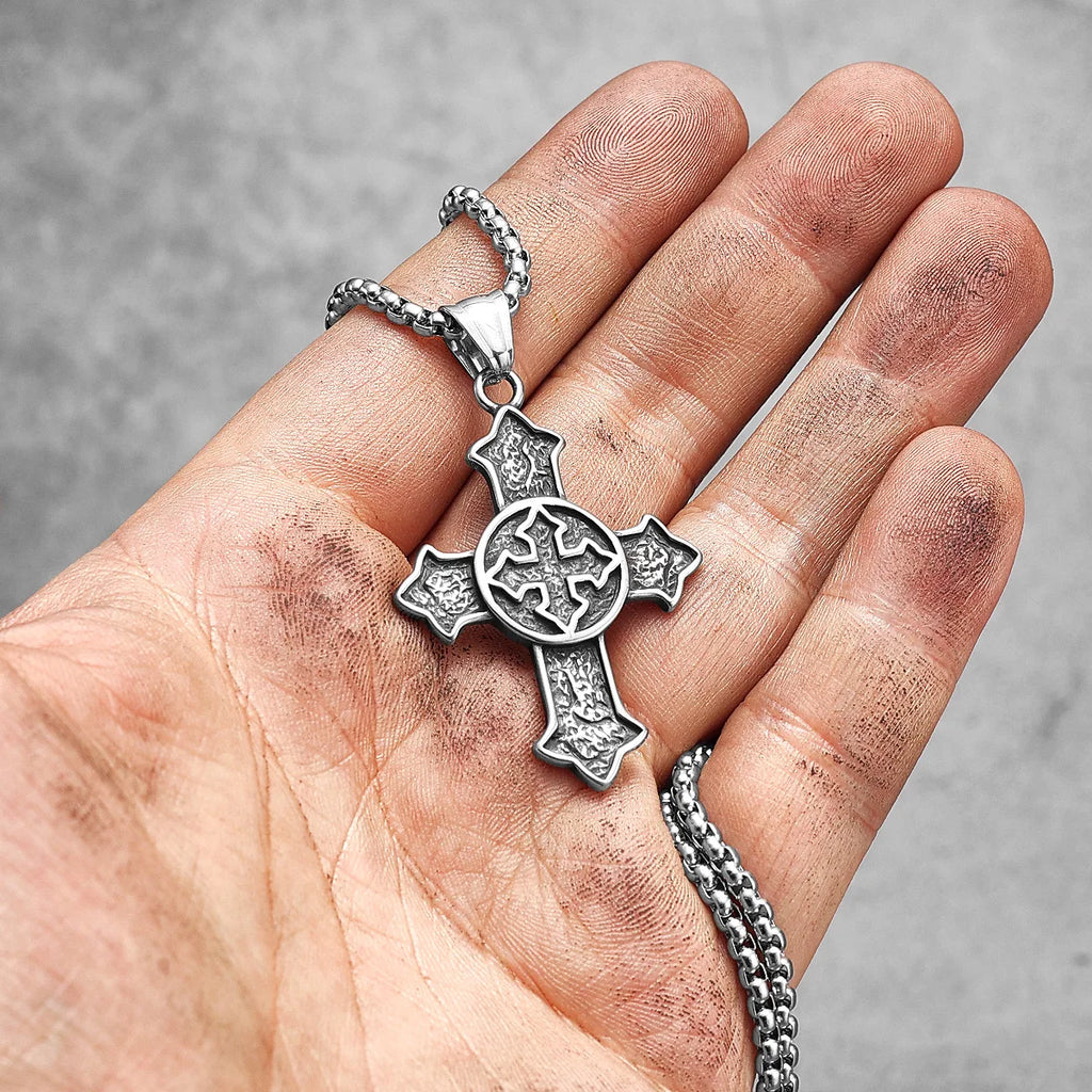 PENDRA Religion Cross Steel Necklace