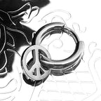 1pcs Punk Peace Sign Stainless Steel Stud Earring For Men Women Gothic Cool Prevent Allergy Puncture Ear Ring Jewelry