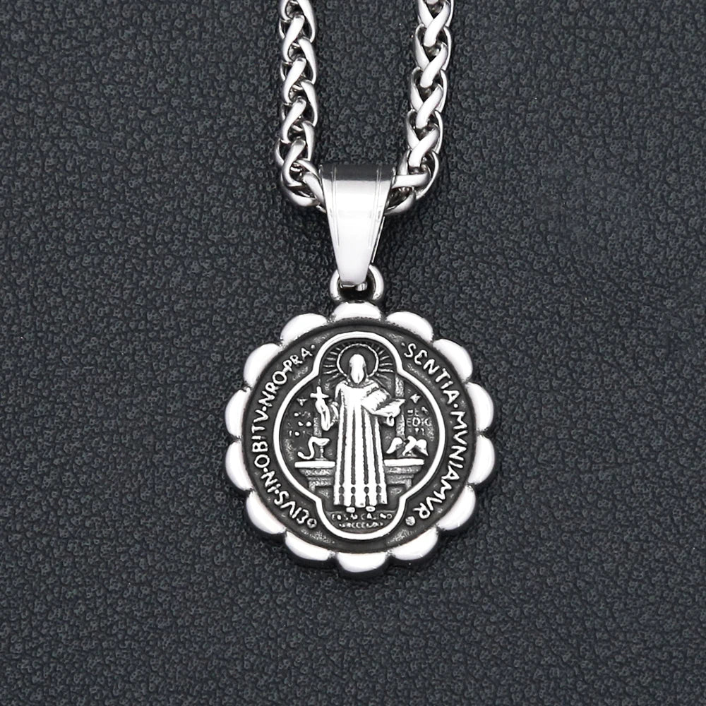 PENDRA Benedictus Vintage Catholic Saint Benedict Pendant