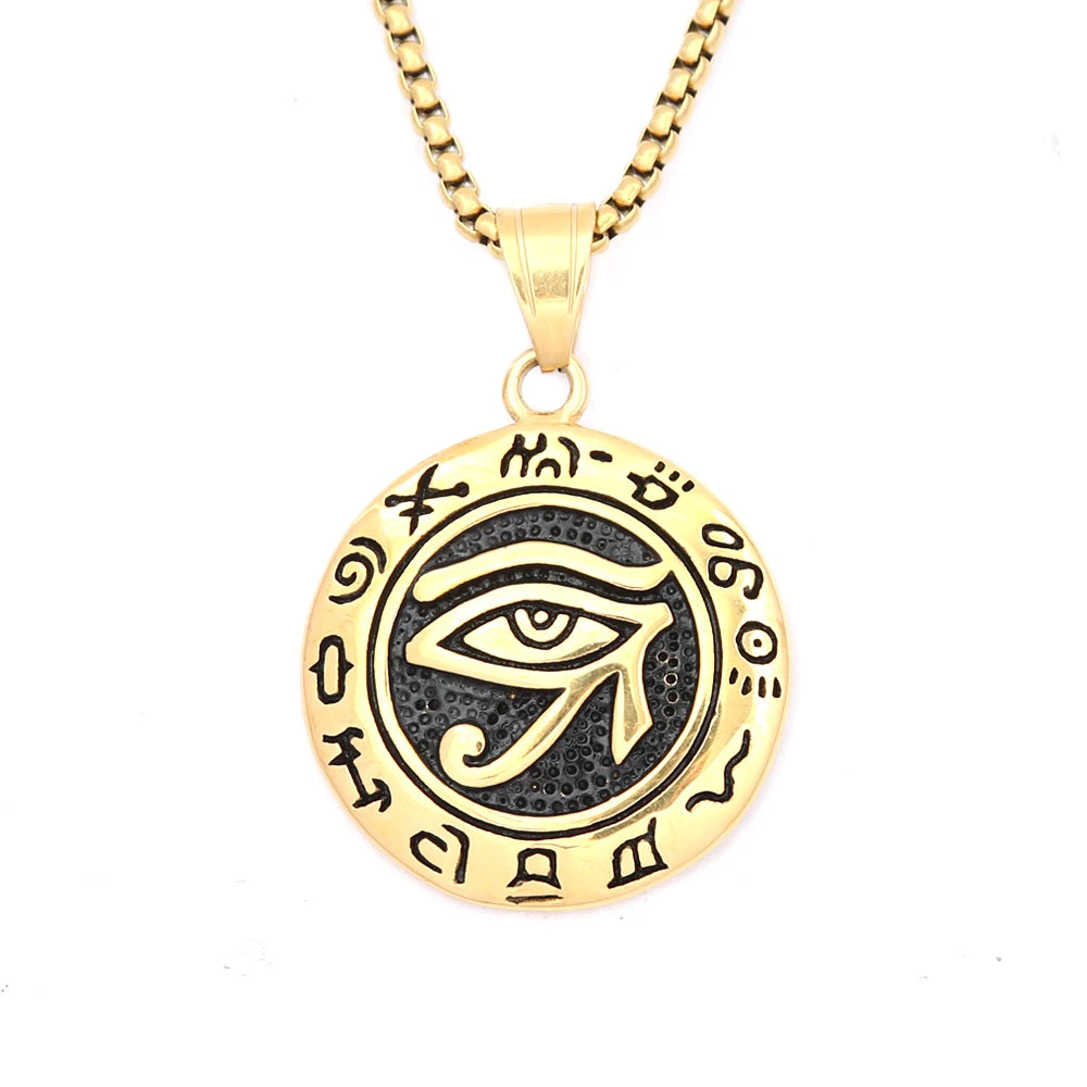 PENDRA Horus Stainless Steel Eye of Horus Pendant