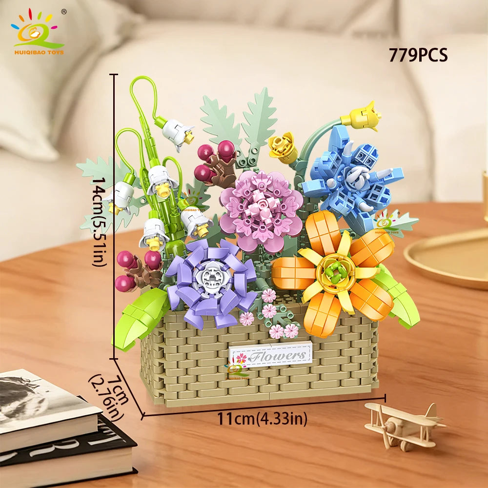PENDRA Rose Sunflower Micro Building Set