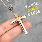 PENDRA Cross Boyfriend Steel Necklace