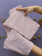Lace hollowed out cropped pants women summer 2024 thin slim small foot Harlan pants loose and high waist versatile casual pants