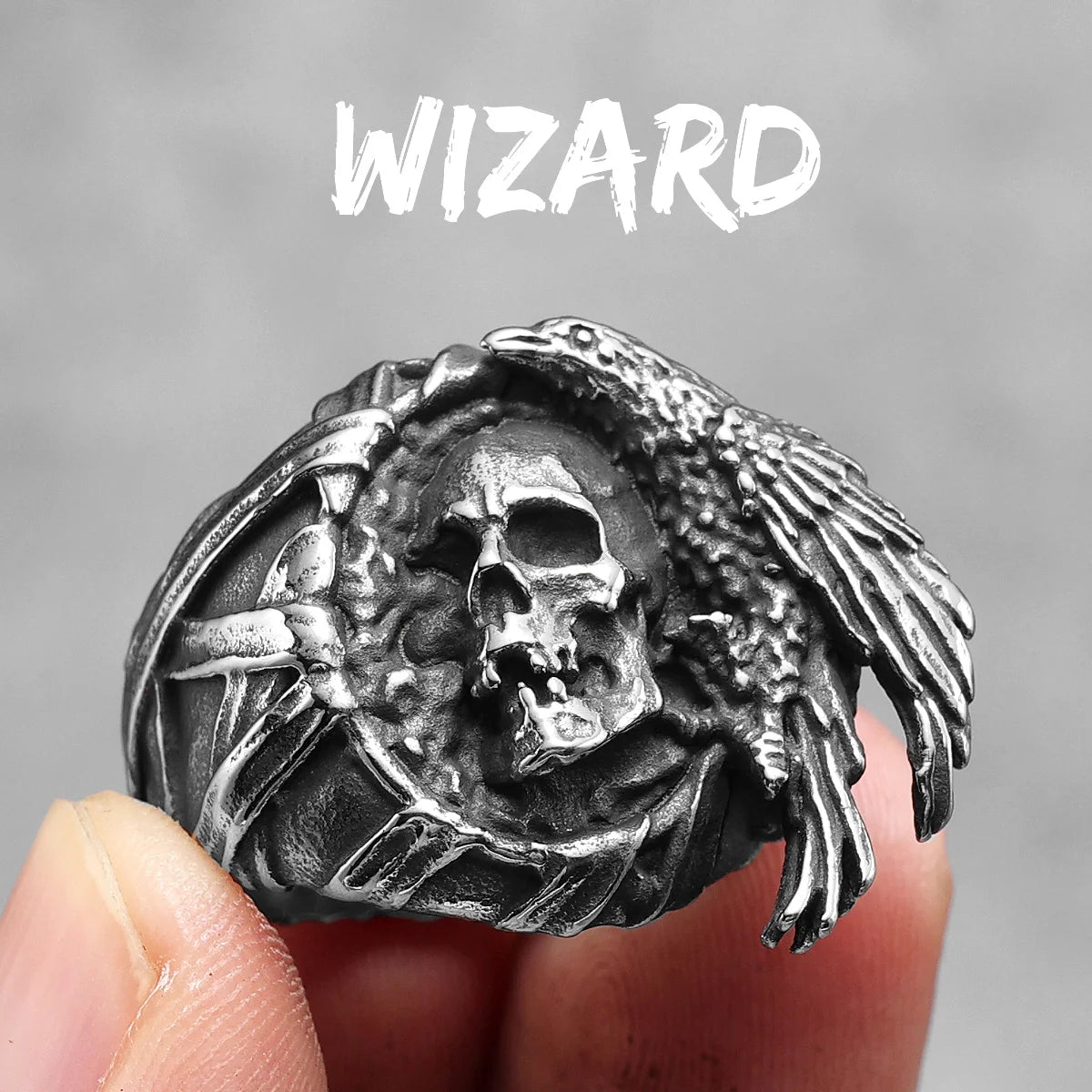 PENDRA Punk Gothic Skull Ring