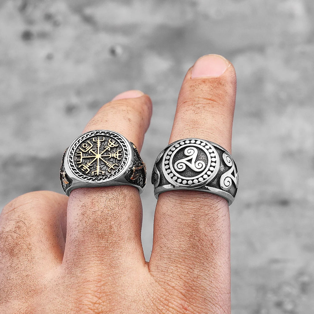 PENDRA Totem Celtic Knot Steel Ring