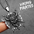 Viking Pirates Patron Saint Men Necklaces Stainless Steel Pendant Chain Women Punk Fashion Jewelry Accessories Gifts Wholesale
