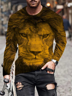 PENDRA Long Sleeve Tiger Print T-Shirt