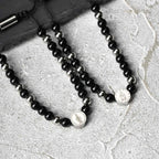 Virgin Mary Beaded Bracelets for Men Boys,Waterproof Stainless Steel Round Charms Wristband,Religious Prayer Jewelry Gift