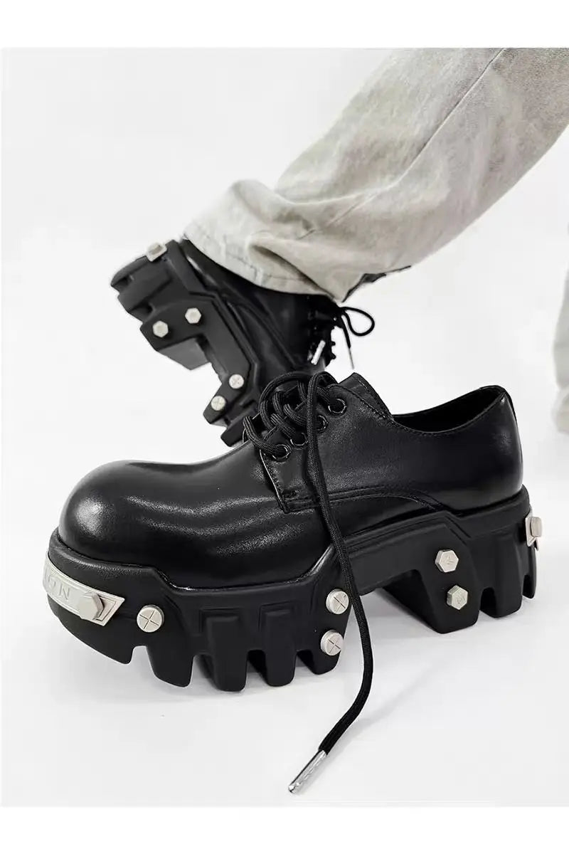 PENDRA Leather Iron Head Shoes