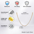 PENDRA Zircon Tennis Chain Necklace