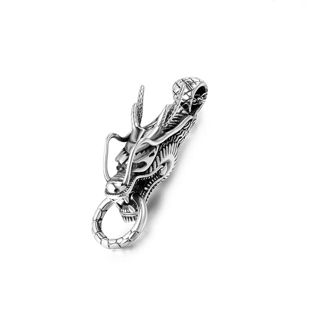 PENDRA Dragoncrest Stainless Steel Dragon Head Pendant
