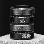 PENDRA Vikings Runes Boyfriend Steel Ring