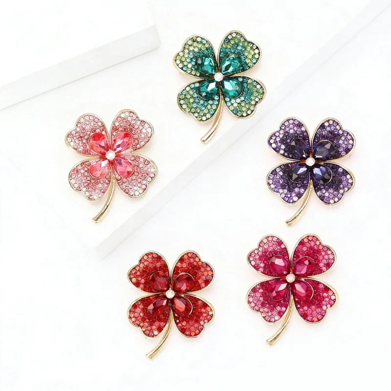 PENDRA Clovera Clover Flower Brooch