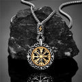 PENDRA Rune Gold Compass Necklace