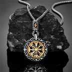 PENDRA Rune Gold Compass Necklace