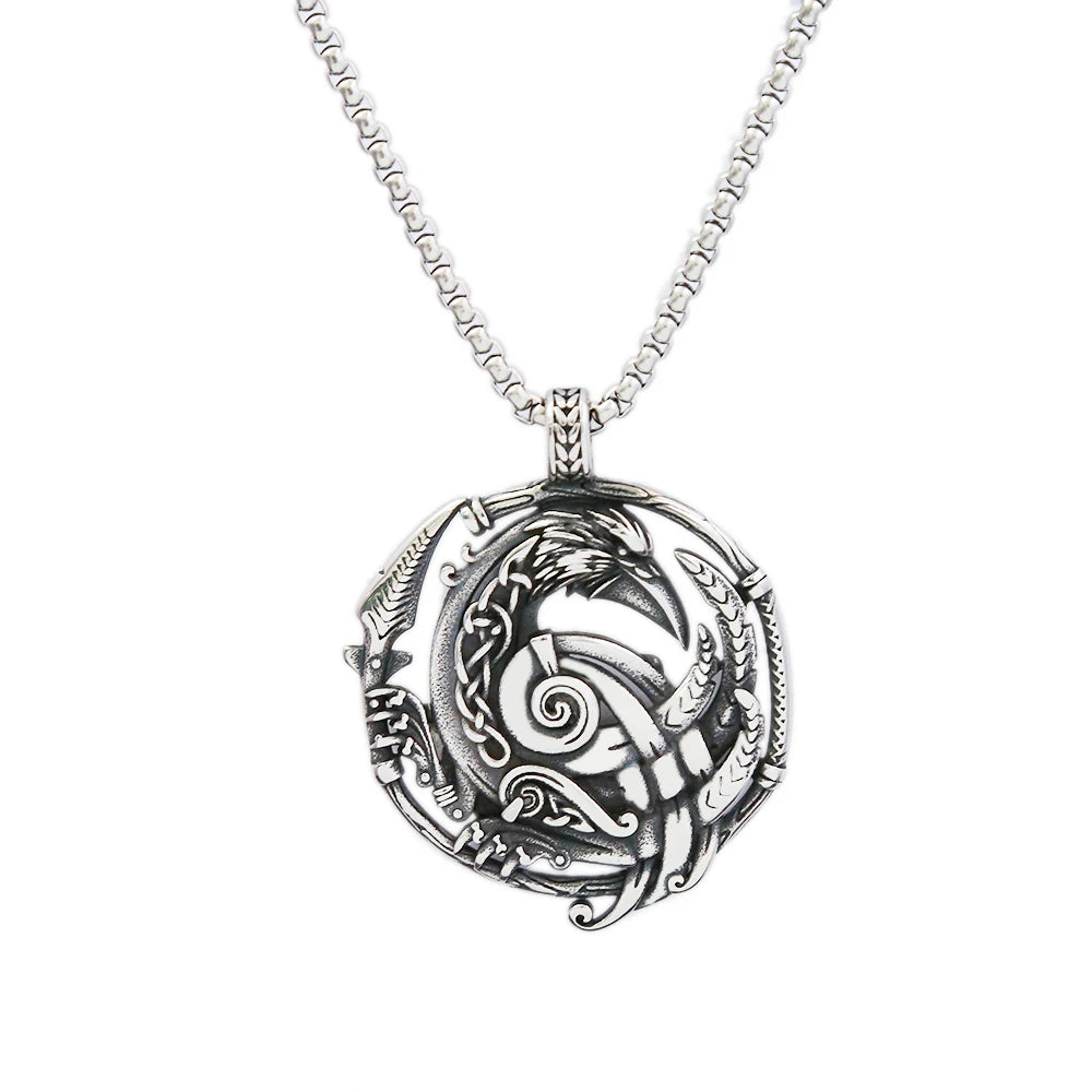 PENDRA Odinraven Vintage Viking Odin Raven Pendant