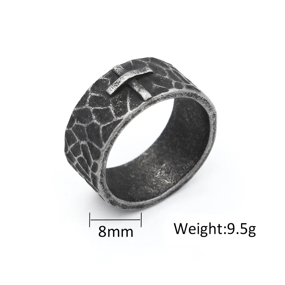 PENDRA Crosssteel 316L Stainless Steel Cross Ring