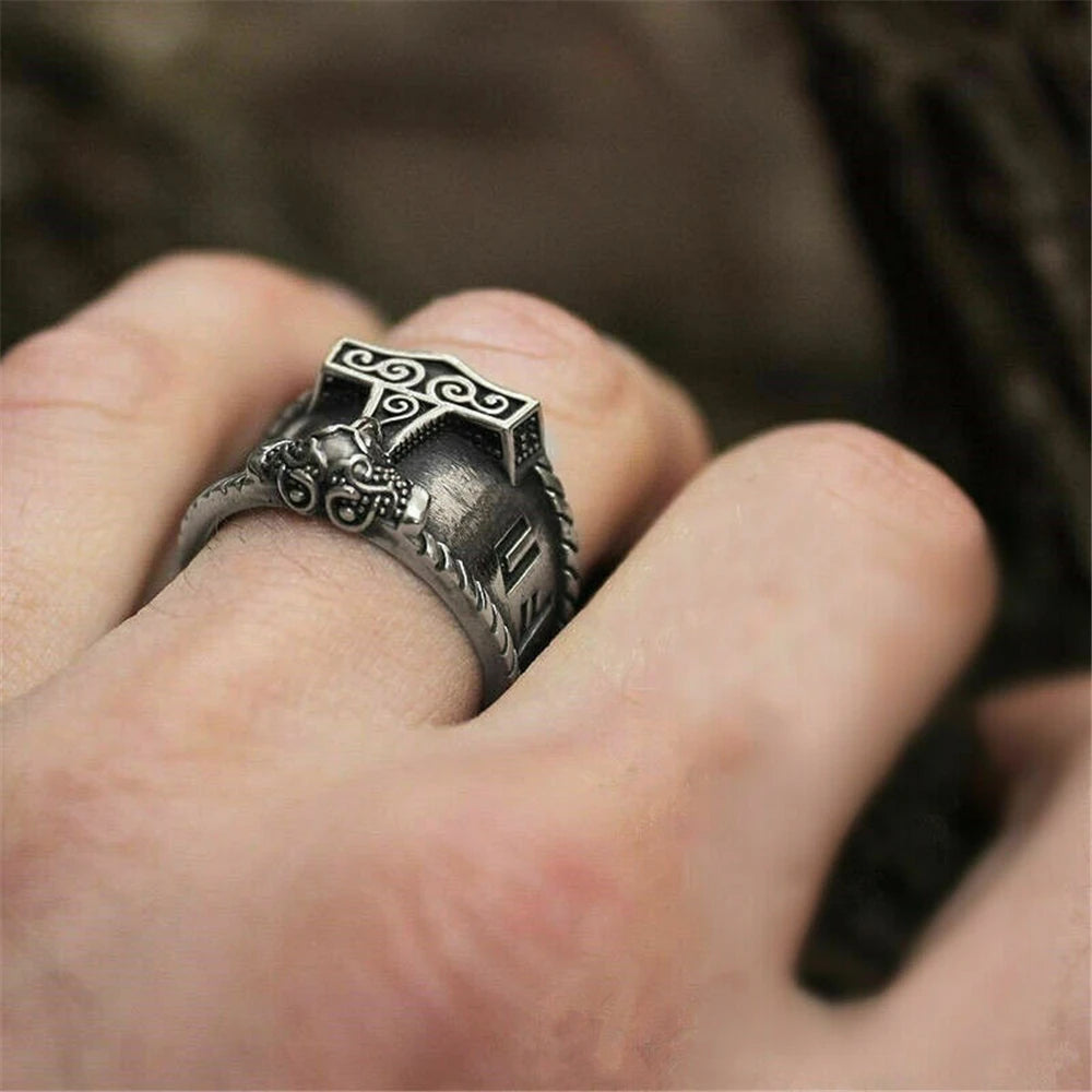 PENDRA Rune Silver Copper Ring