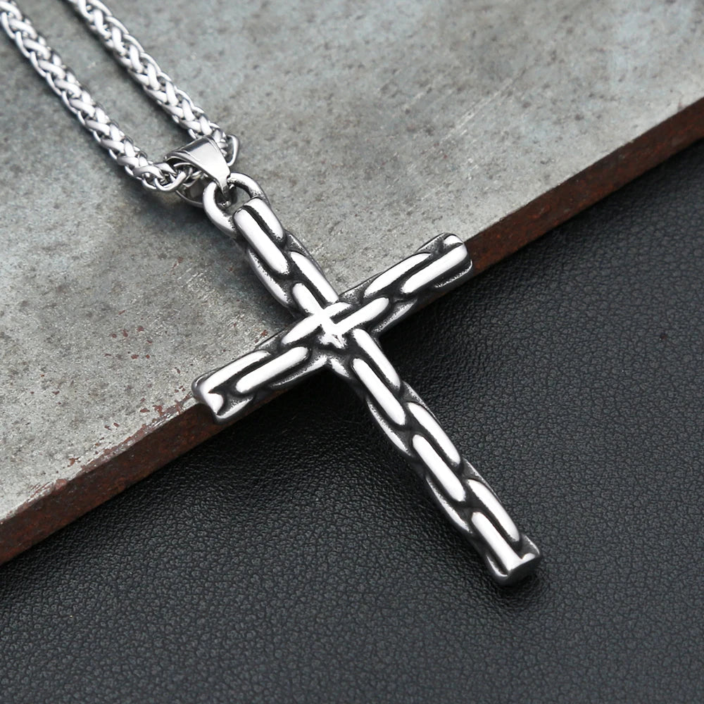 PENDRA Crossforge 316L Stainless Steel Cross Pendant