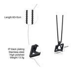 Popular Men Necklace,Interlocking Square Triangle Stainless Steel Pendant Necklaces,Trendy Geometric Detachable Pendant Gifts