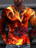 PENDRA Long Sleeve Dragon Print T-Shirt