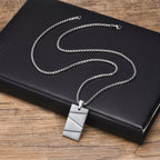 PENDRA Dog Square Dog Tag Necklace