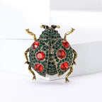 PENDRA Jewel Beetle Rhinestone Insect Brooch