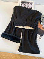 PENDRA Cashmere Touch High Waist Wide Leg Pants
