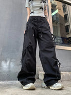 PENDRA Bowtie Wide Leg Drawstring Cargo Pants