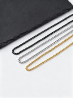 PENDRA Wheat Black Chain Necklace