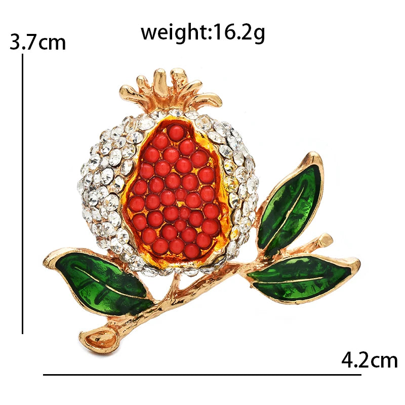 PENDRA Pomella Beautiful Pomegranate Brooch